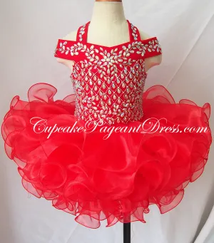 Glitz AB Beaded Bodice Infant/toddler/baby/children/kids Girl's Pageant Dress