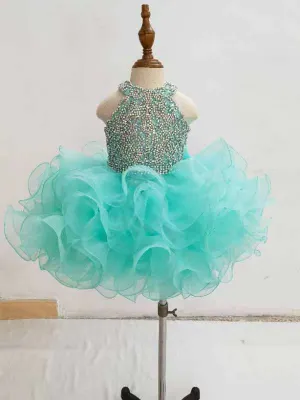 Glitz Beaded Bodice Baby Girl/Baby Miss/Little Child Cupcake Pageant Dress