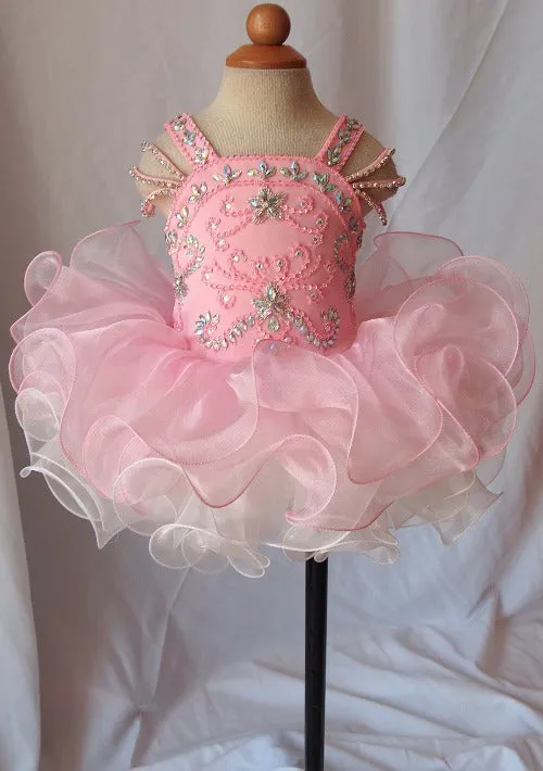 Glitz Beaded Bodice Baby Girl/Princess/ Cupcake Pageant Dress