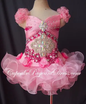 Glitz Beaded Bodice Infant/Newborn/Toddler/Little Girl's Pageant Dress