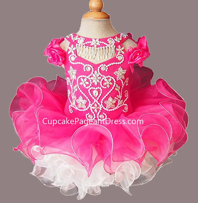 Glitz Beaded Bodice Little Girl/Baby Girl/Baby Miss Pageant Dress