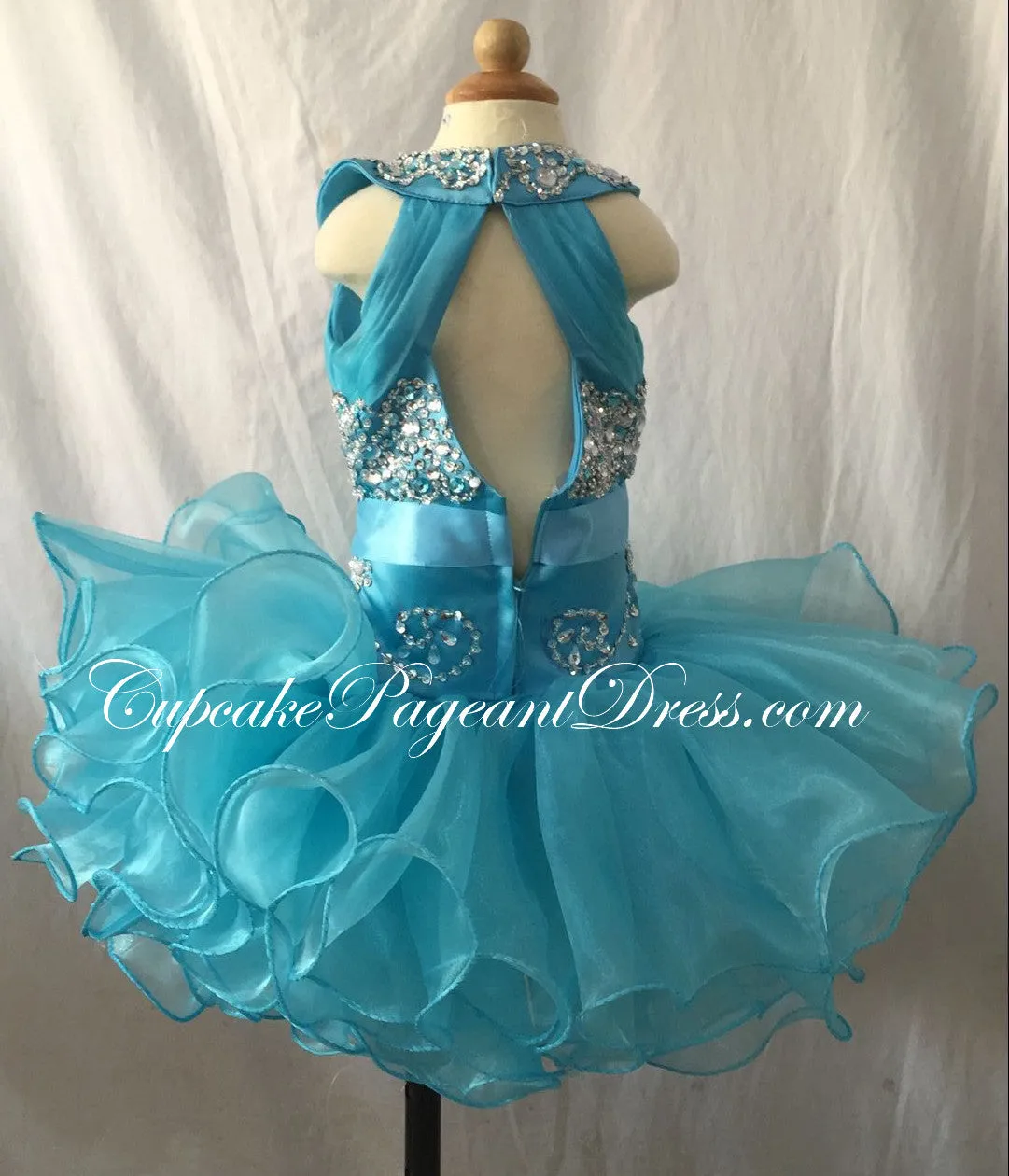 Glitz Beaded Bodice Little Girl/Infant/Newborn/Baby Cupcake Pageant Dress