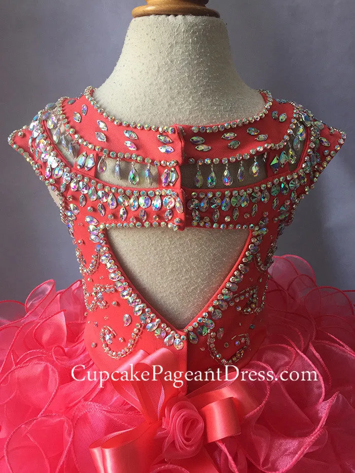 Glitz Beaded Bodice Little Girls/Infant/Toddler/Baby/Newborn Cupcake Pageant Dress