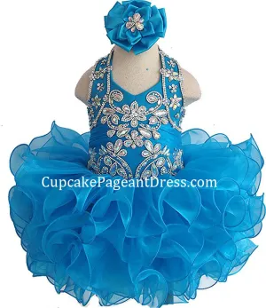 Glitz Beaded Bodice Little Girls/Toddle/Baby Girl Cupcake Pageant Dress