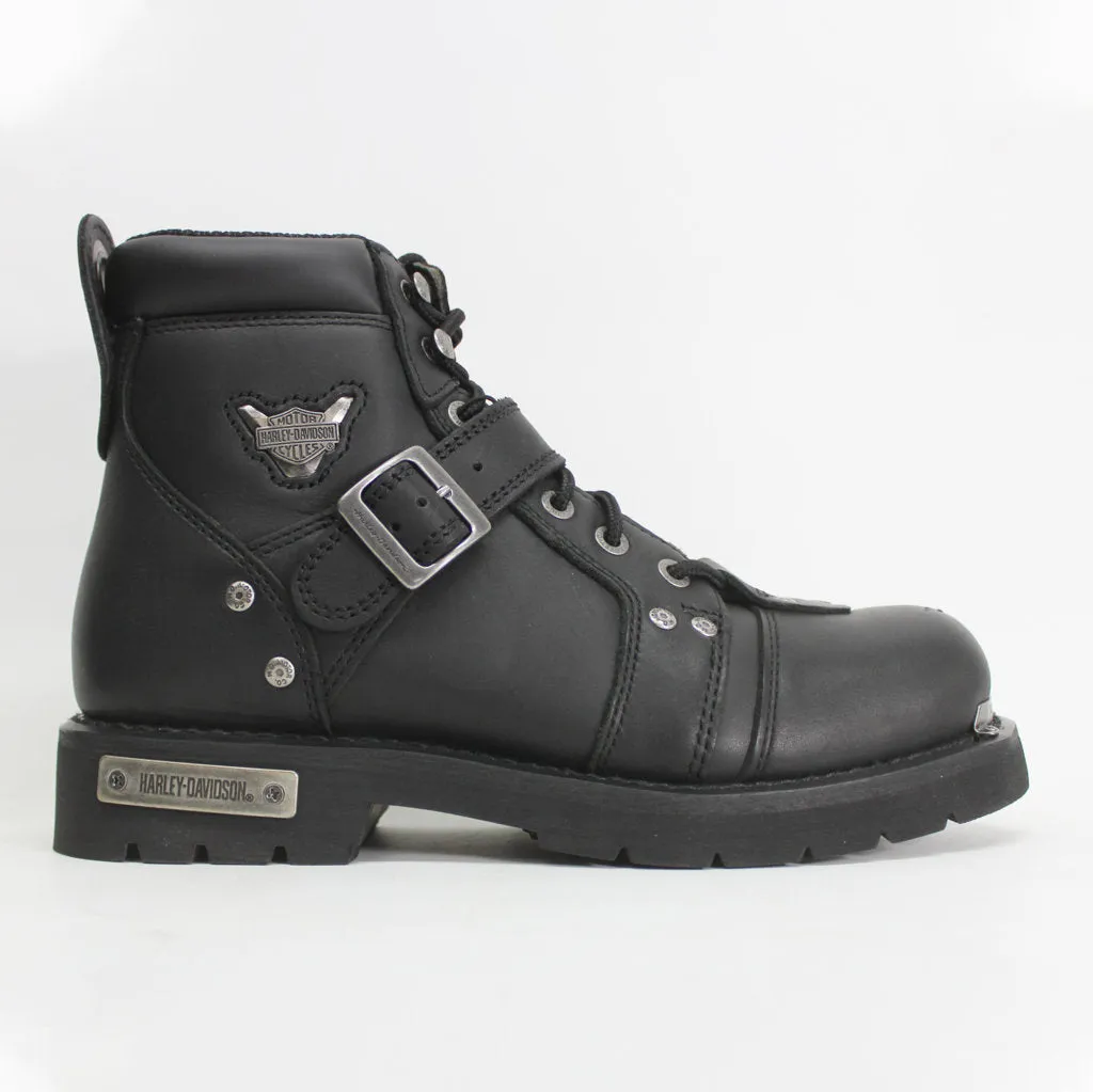 Harley Davidson Mens Boots Brake Buckle D91684 Lace-Up Zip-Up Buckle Leather - UK 9.5