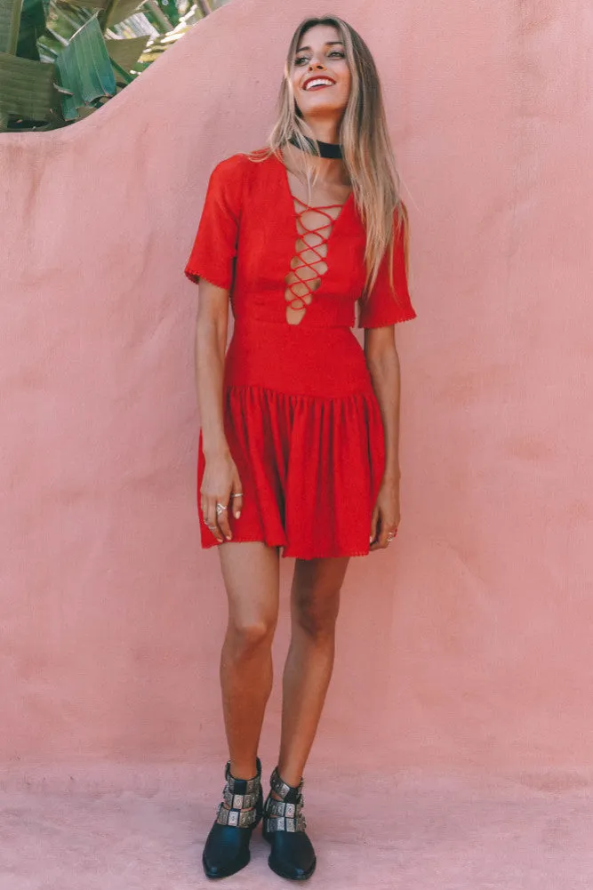 Hendrix Dress Red