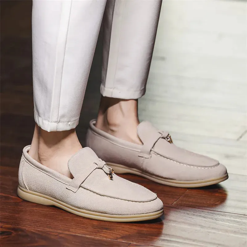 Hnzxzm Fashion Men's Casual Shoes Genuine Suede Leather Men Classic British Style Tassels Loafers Moccasins Mens Outdoor Driving Flats