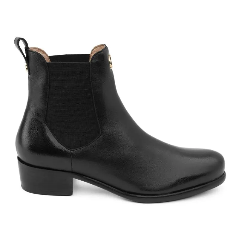 Holland Cooper Chelsea Low Leather Ladies Boot - Black