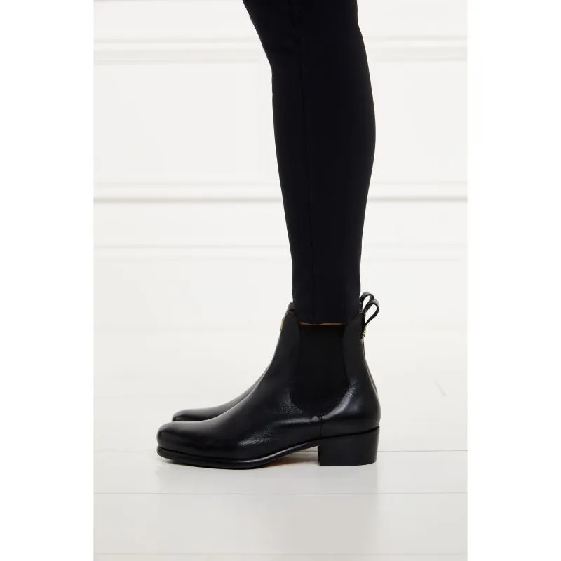 Holland Cooper Chelsea Low Leather Ladies Boot - Black