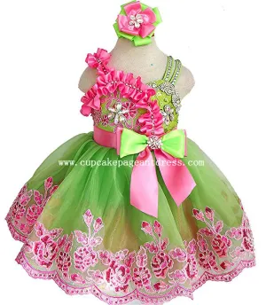 Infant Beaded with Lace Baby Doll Pageant Dress for Party,Birthday 1---6T