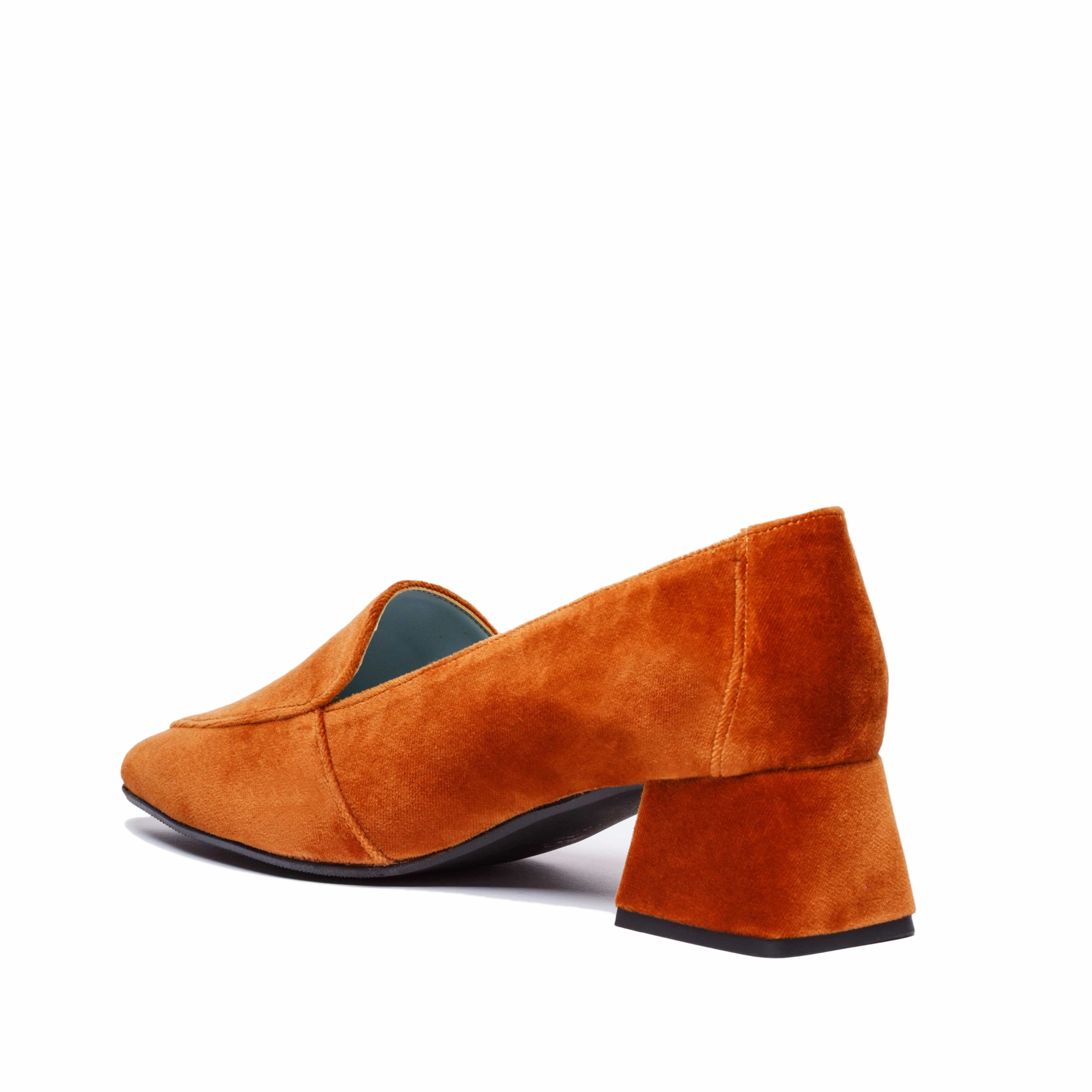 Iris Vegan Velvet Moccasin Loafers | Caramel