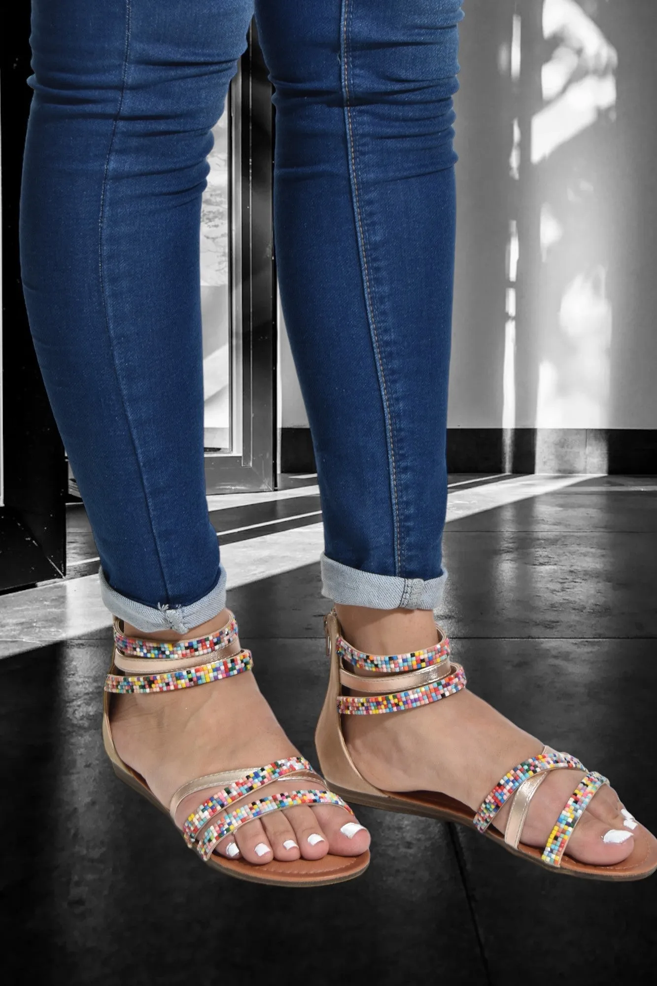 Ladies Beaded Sandals