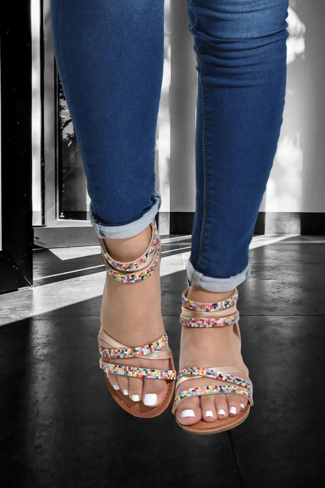 Ladies Beaded Sandals