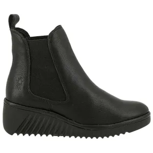 Lita229Fly Mousse Leather Women's Wedge Heel Chelsea Boots