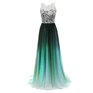 Long Prom Dress Ombre A Line Bridesmaid Dress Prom Gowns