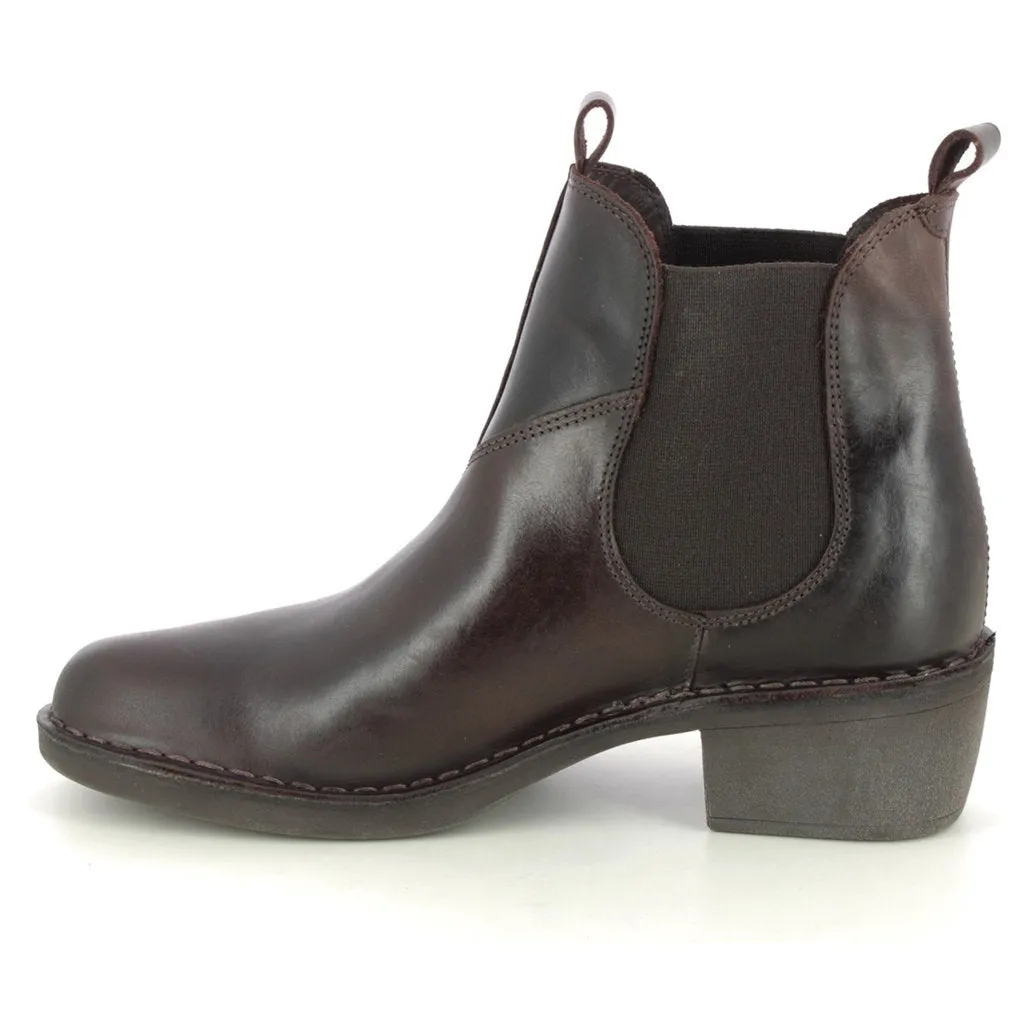 MEME030FLY Leather Women's Chelsea Heel Boots