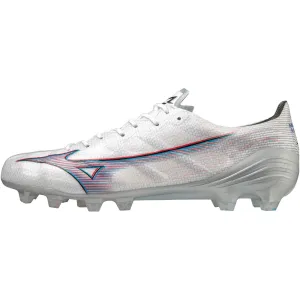 Mizuno a Elite FG Boots- White/Red/Blue