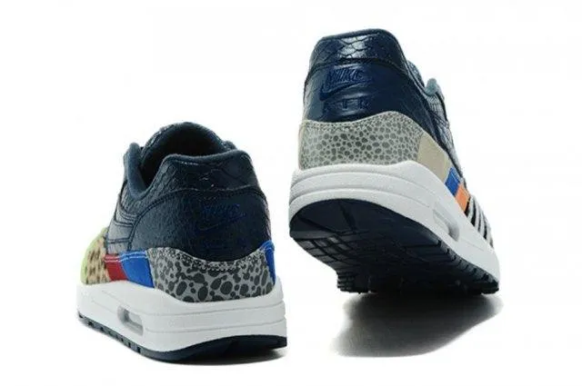 N A M 1 Master Snakeskin Pattern Men's Casual Running Shoes Dark Blue