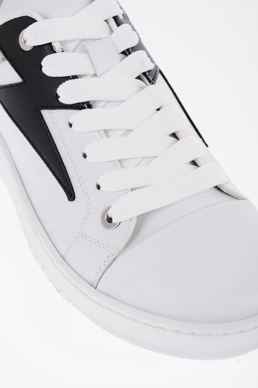 Neil Barrett Leathr Low-Top Sneakers with Suede details and Piercing