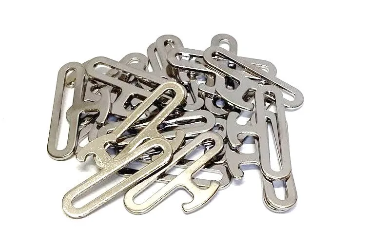 New 2"/50mm Nickel Plated Surcingle Clip Sets Male Female 3 Bar Slides Ideal For Horse Rug Repairs