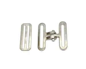 New 2"/50mm Nickel Plated Surcingle Clip Sets Male Female 3 Bar Slides Ideal For Horse Rug Repairs