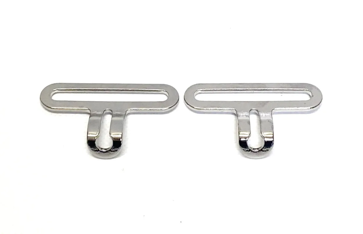 New 2"/50mm Nickel Plated Surcingle Clip Sets Male Female 3 Bar Slides Ideal For Horse Rug Repairs