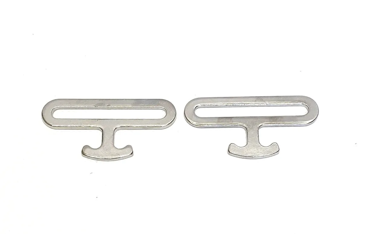 New 2"/50mm Nickel Plated Surcingle Clip Sets Male Female 3 Bar Slides Ideal For Horse Rug Repairs