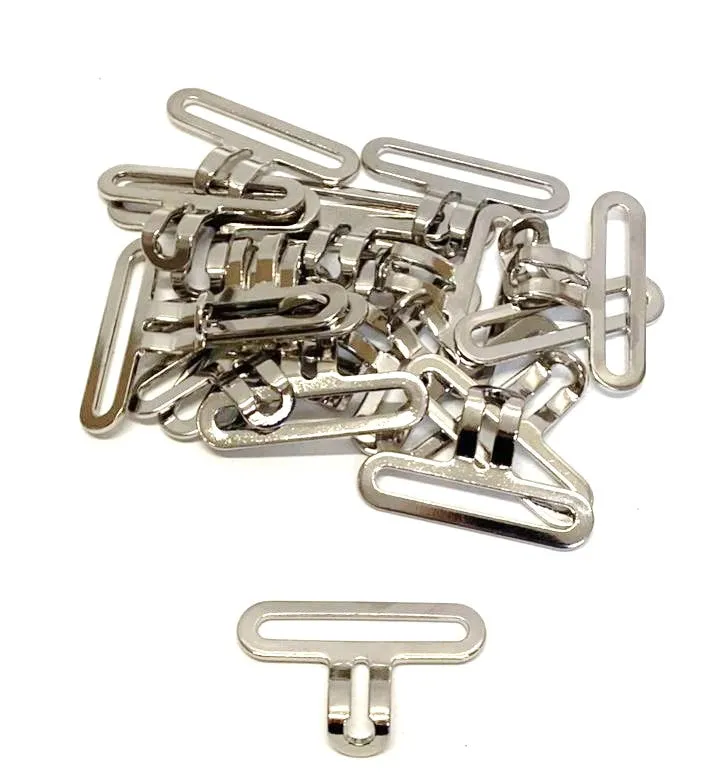 New 2"/50mm Nickel Plated Surcingle Clip Sets Male Female 3 Bar Slides Ideal For Horse Rug Repairs