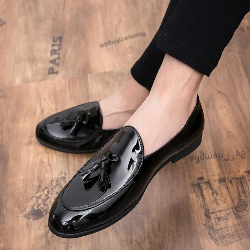 New Fashionable Oxford Business,Wedding,Party Wear Black Tassel Loafers-JonasParamount