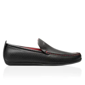 NEW Porsche Beverly Hills Carbon Design Black/Red Moccasins US 7.5 MSRP $355