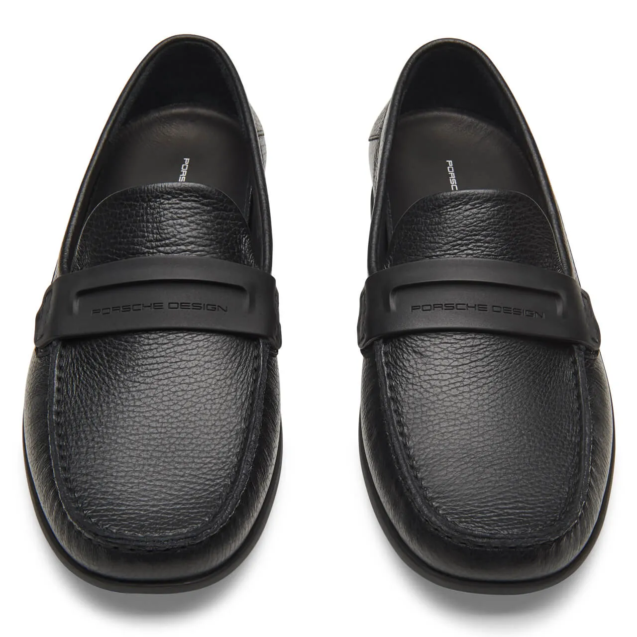 NEW Porsche Design Driver Black Calf Grain Moccasins US 10 MSRP $355