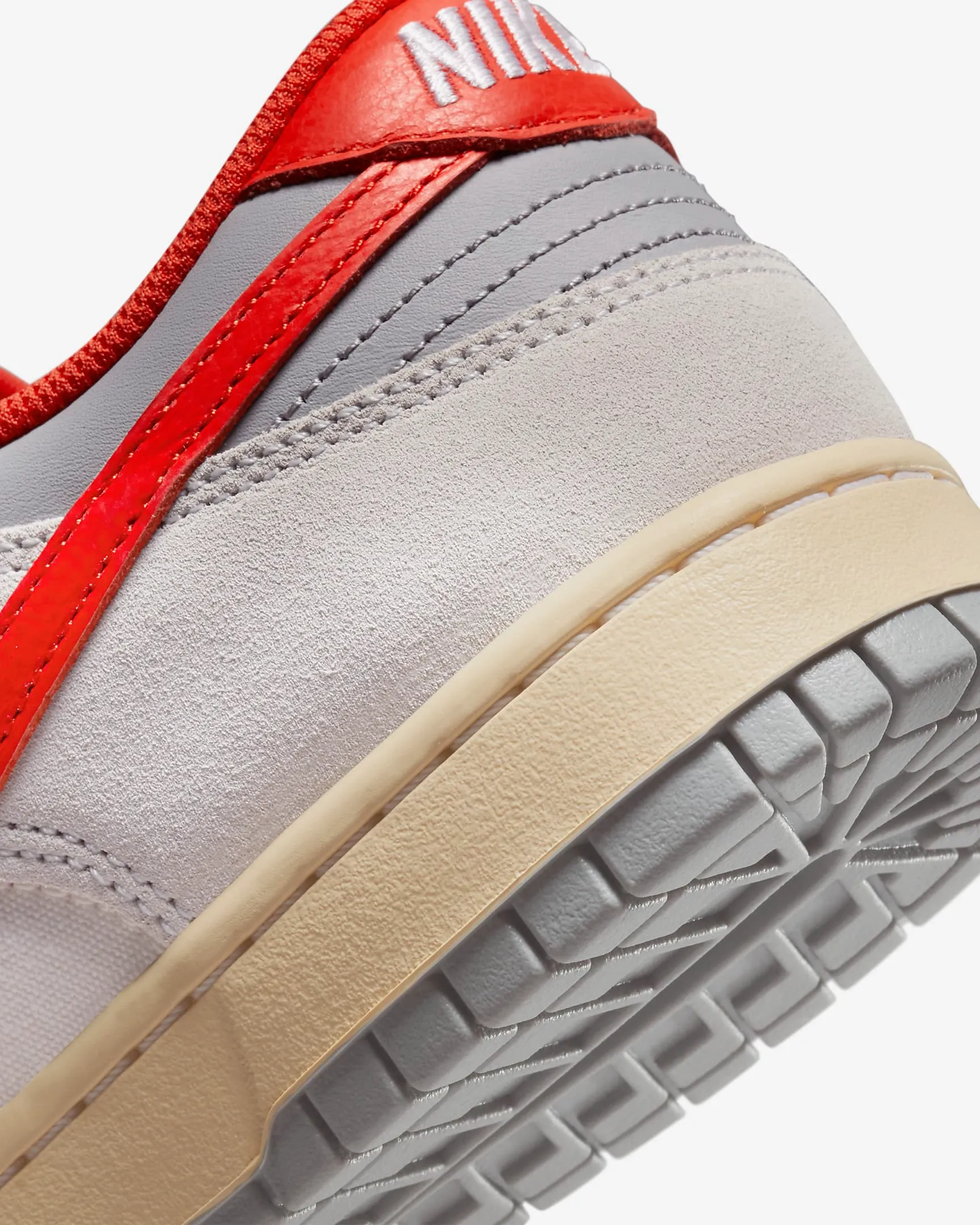 Nike Men's Dunk Low Shoes - Sail / Photon Dust / Light Smoke Grey / Picante Red