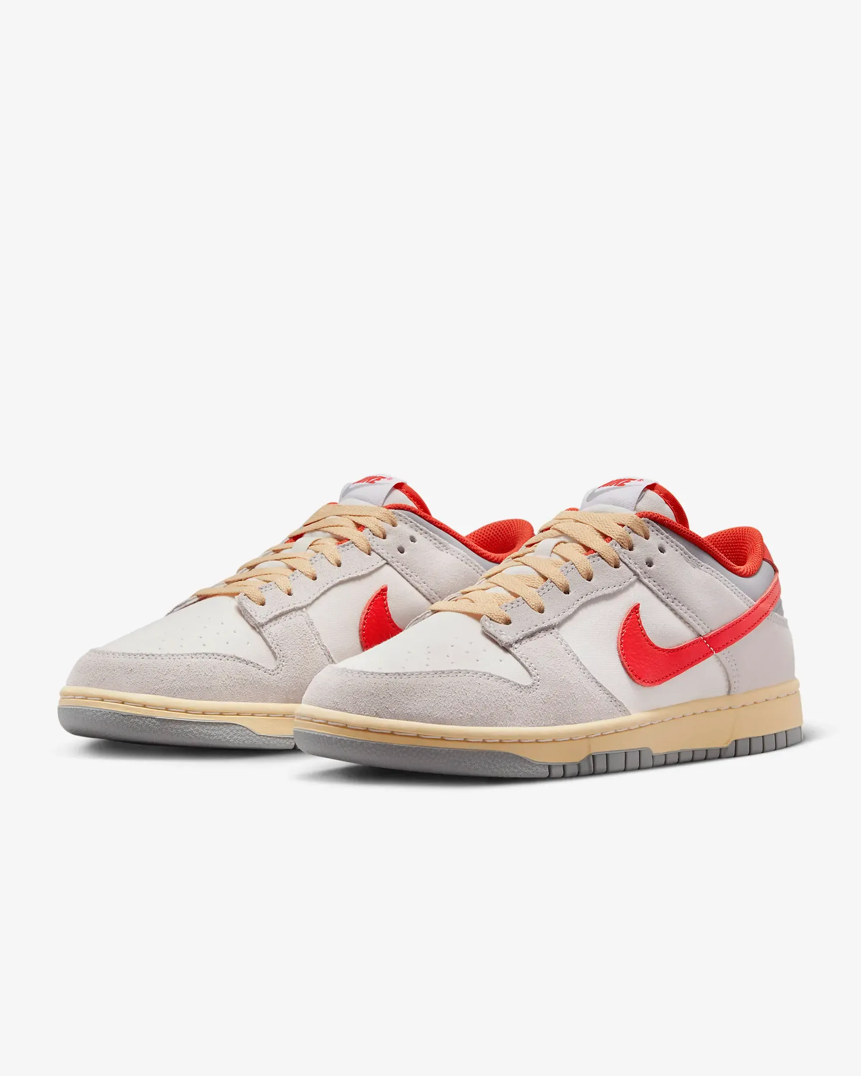 Nike Men's Dunk Low Shoes - Sail / Photon Dust / Light Smoke Grey / Picante Red