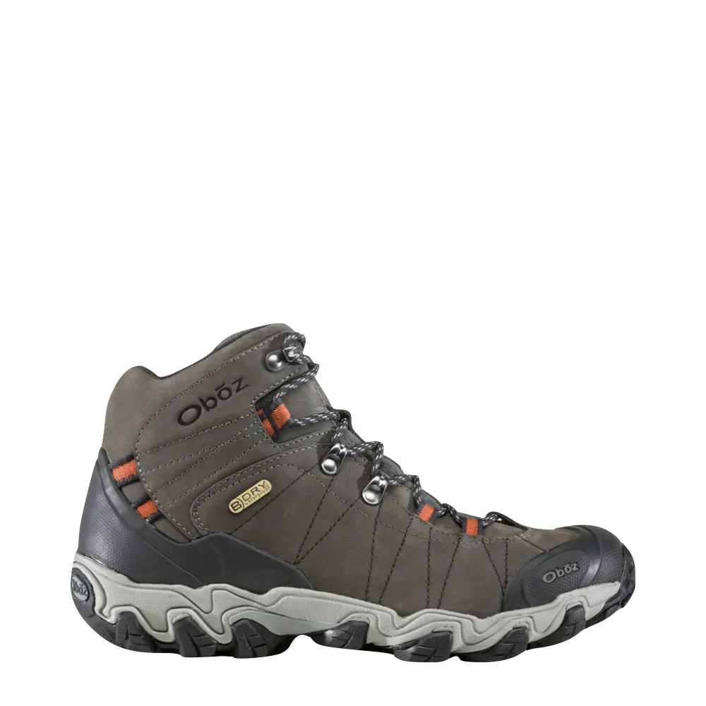 Oboz Men's Bridger Mid Waterproof Hiking Boot in Raven