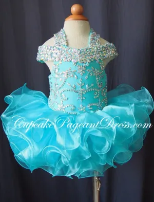 Off the Shoulder Beaded Bodice Little Girls/Children/Baby Pageant Dress