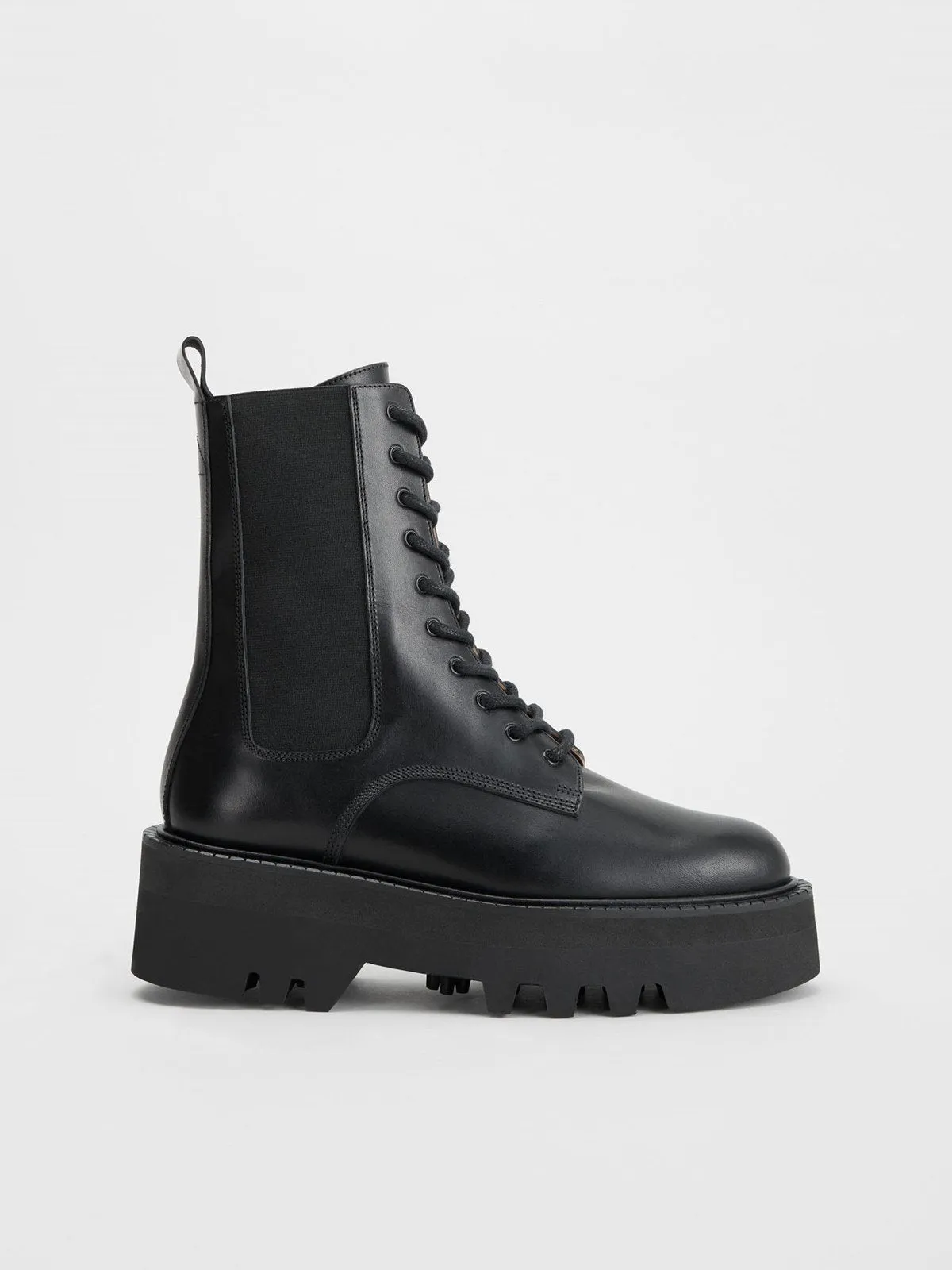 Pesaro Black Combat Boots