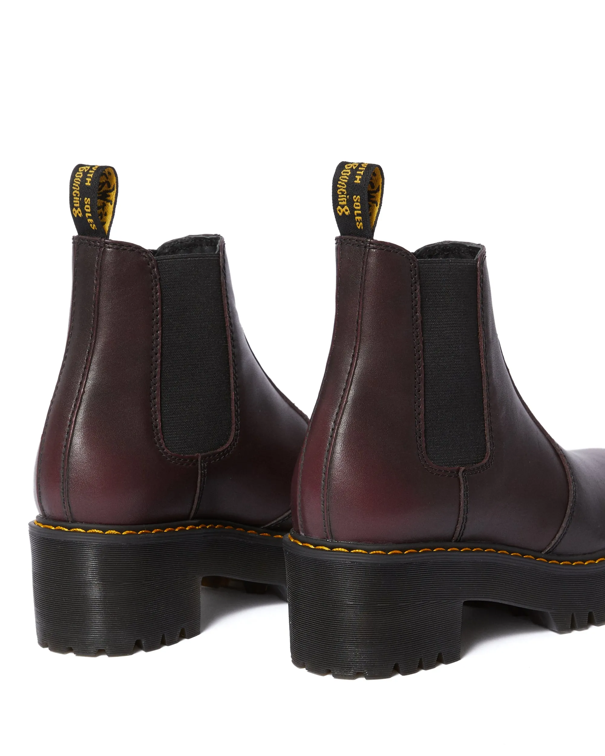 ROMETTY BURGUNDY VINTAGE PLATFORM CHELSEA BOOT