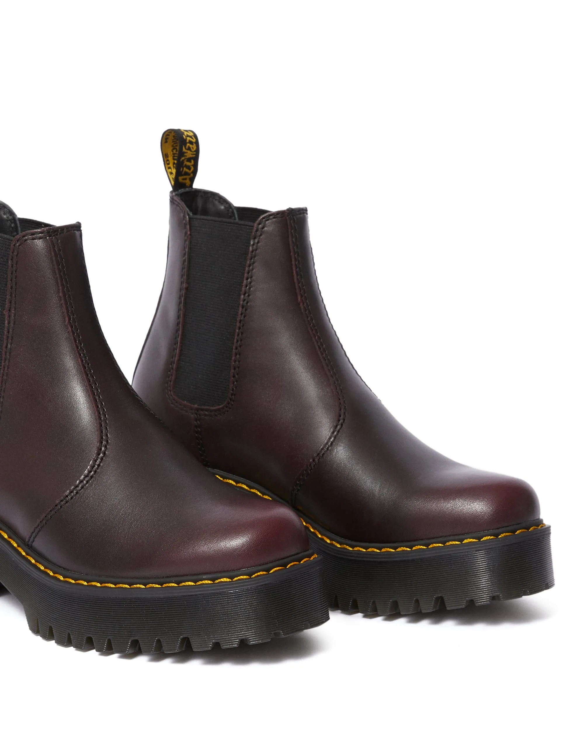 ROMETTY BURGUNDY VINTAGE PLATFORM CHELSEA BOOT