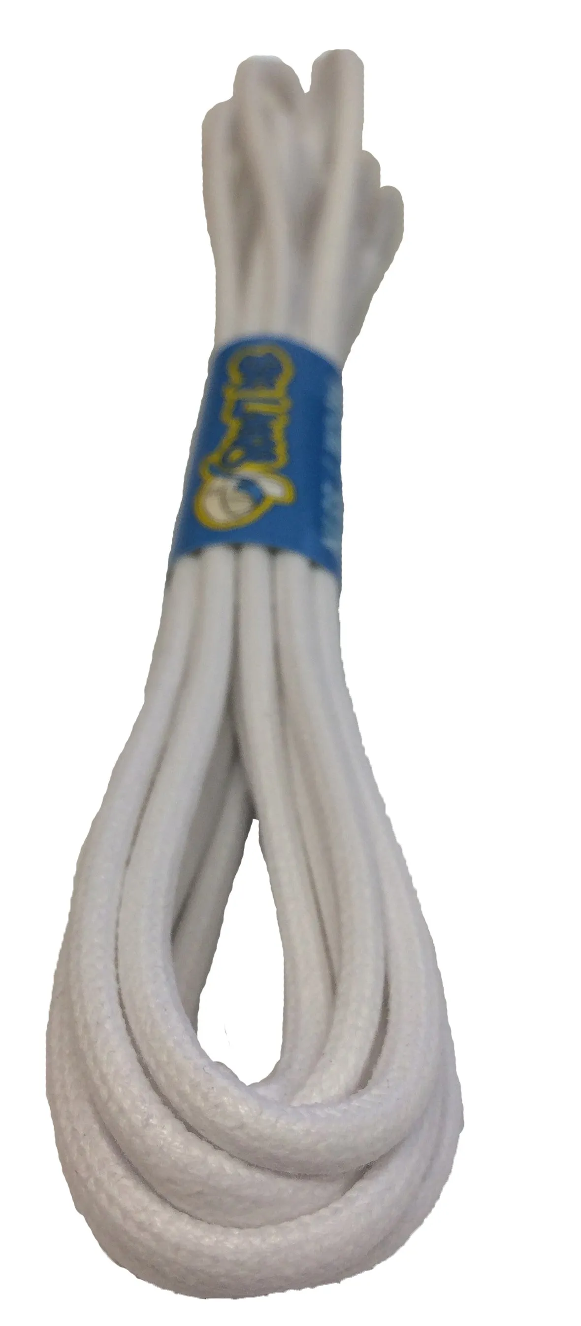 Round Waxed White Cotton Shoe Laces - 3mm or 5mm wide