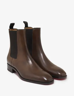 Samson Flat Havane Leather Chelsea Boots -