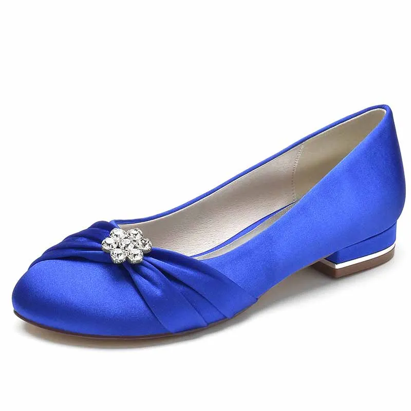 Satin Flats for bride comfortable event shoes wedding shoes