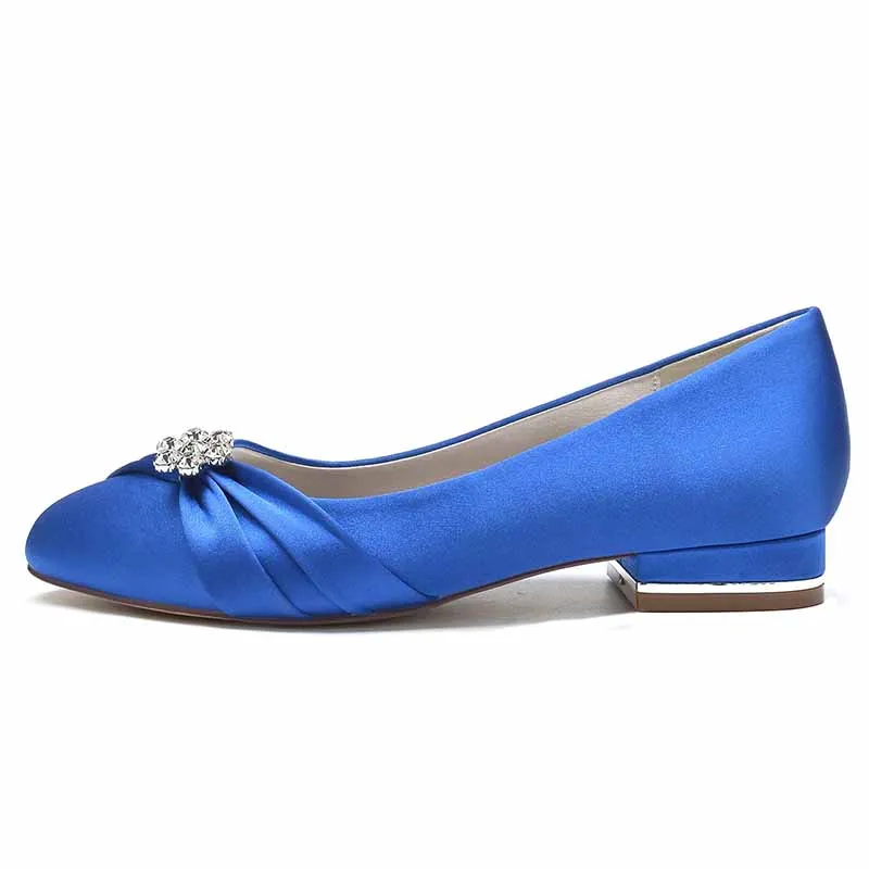 Satin Flats for bride comfortable event shoes wedding shoes