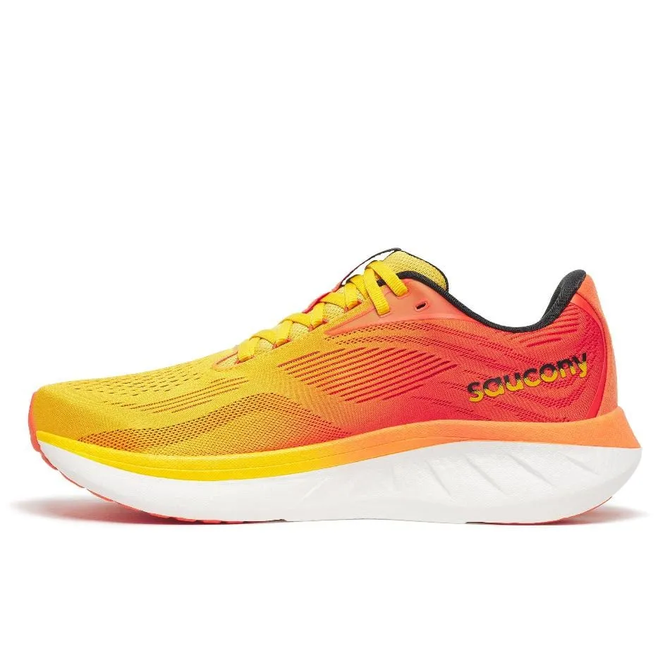 Saucony Men's Ride 18 Running Shoes in Pollen/Pepper SS25