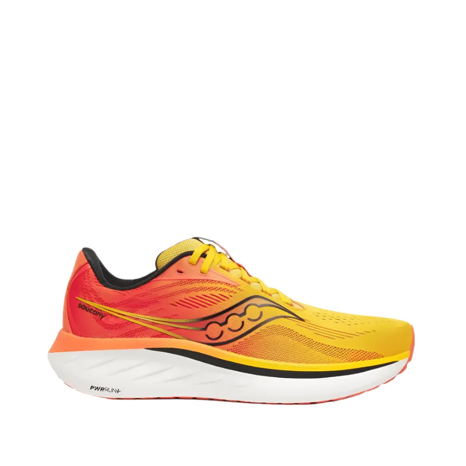 Saucony Men's Ride 18 Running Shoes in Pollen/Pepper SS25