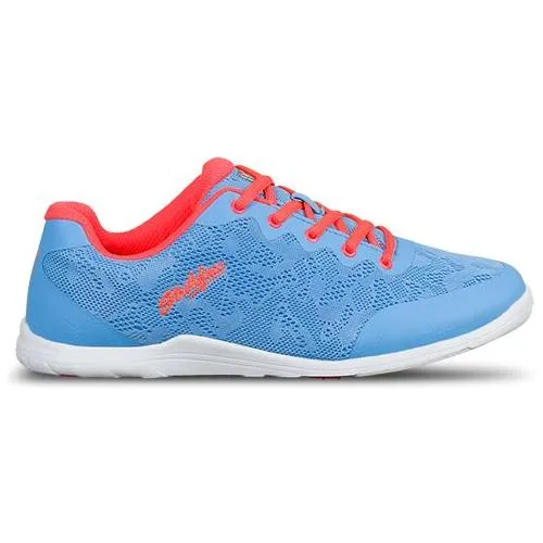 Sky Blue & Orange Ladies Tenpin Bowling Shoes - KR Strikeforce