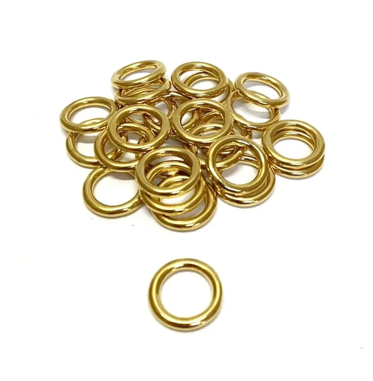 Solid Brass O-Rings 16mm 20mm 25mm 38mm 50mm For Dog Leads Collars Horse Reigns Leather Crafts x2 x5 x10 x25 x50