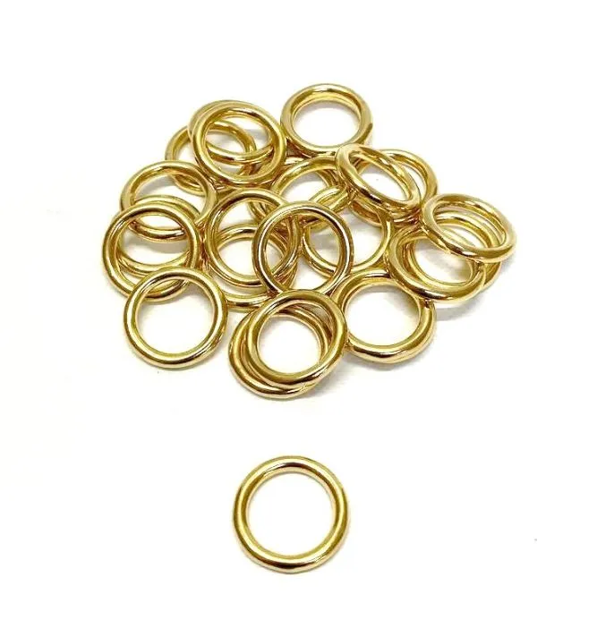 Solid Brass O-Rings 16mm 20mm 25mm 38mm 50mm For Dog Leads Collars Horse Reigns Leather Crafts x2 x5 x10 x25 x50