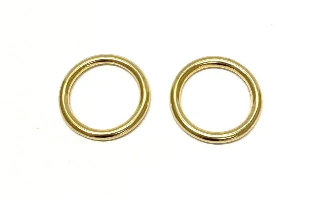 Solid Brass O-Rings 16mm 20mm 25mm 38mm 50mm For Dog Leads Collars Horse Reigns Leather Crafts x2 x5 x10 x25 x50