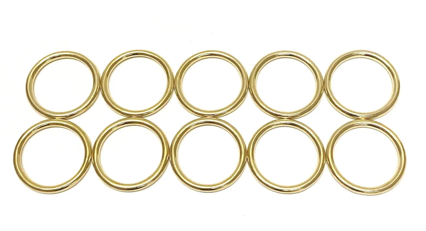 Solid Brass O-Rings 16mm 20mm 25mm 38mm 50mm For Dog Leads Collars Horse Reigns Leather Crafts x2 x5 x10 x25 x50