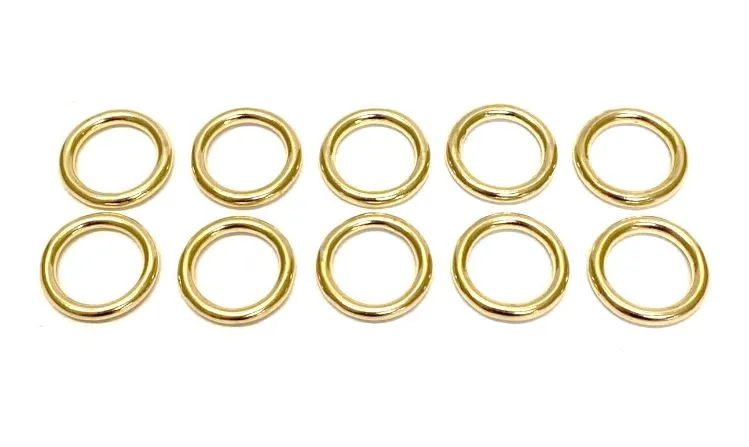 Solid Brass O-Rings 16mm 20mm 25mm 38mm 50mm For Dog Leads Collars Horse Reigns Leather Crafts x2 x5 x10 x25 x50